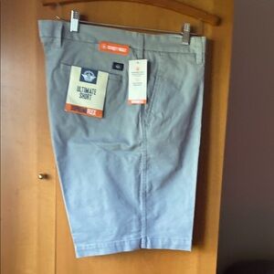 Dockers Gray Flat Front Shorts Casual Style